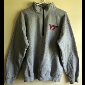 Virginia Tech grey 1/4 Zip